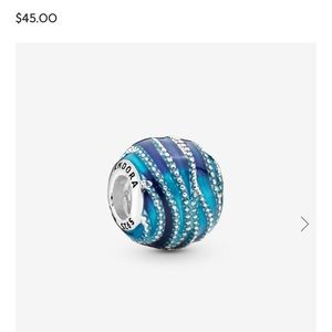 NWOT Pandora Blue Wave charm